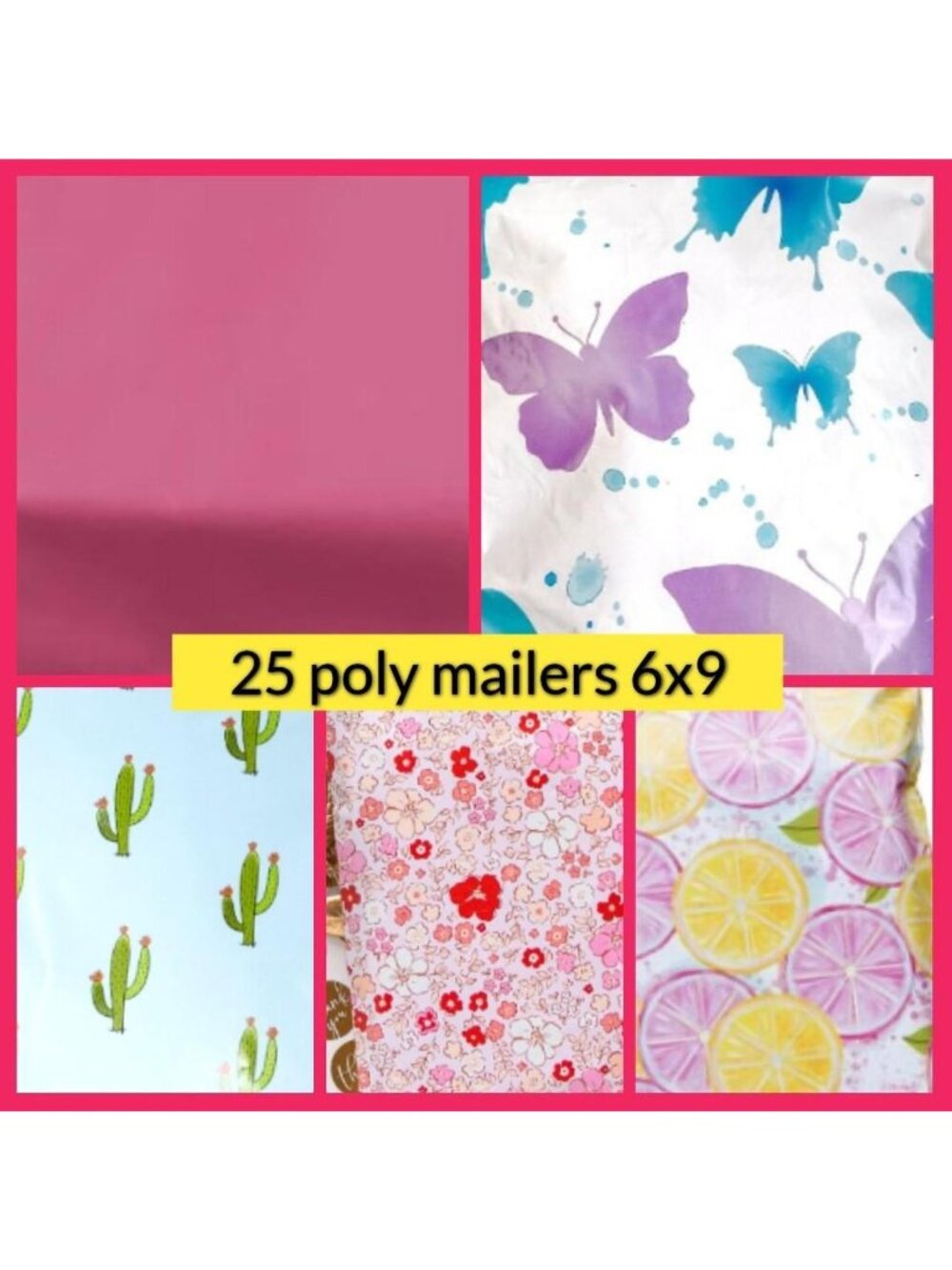 25 Mixed Poly Mailers Size
